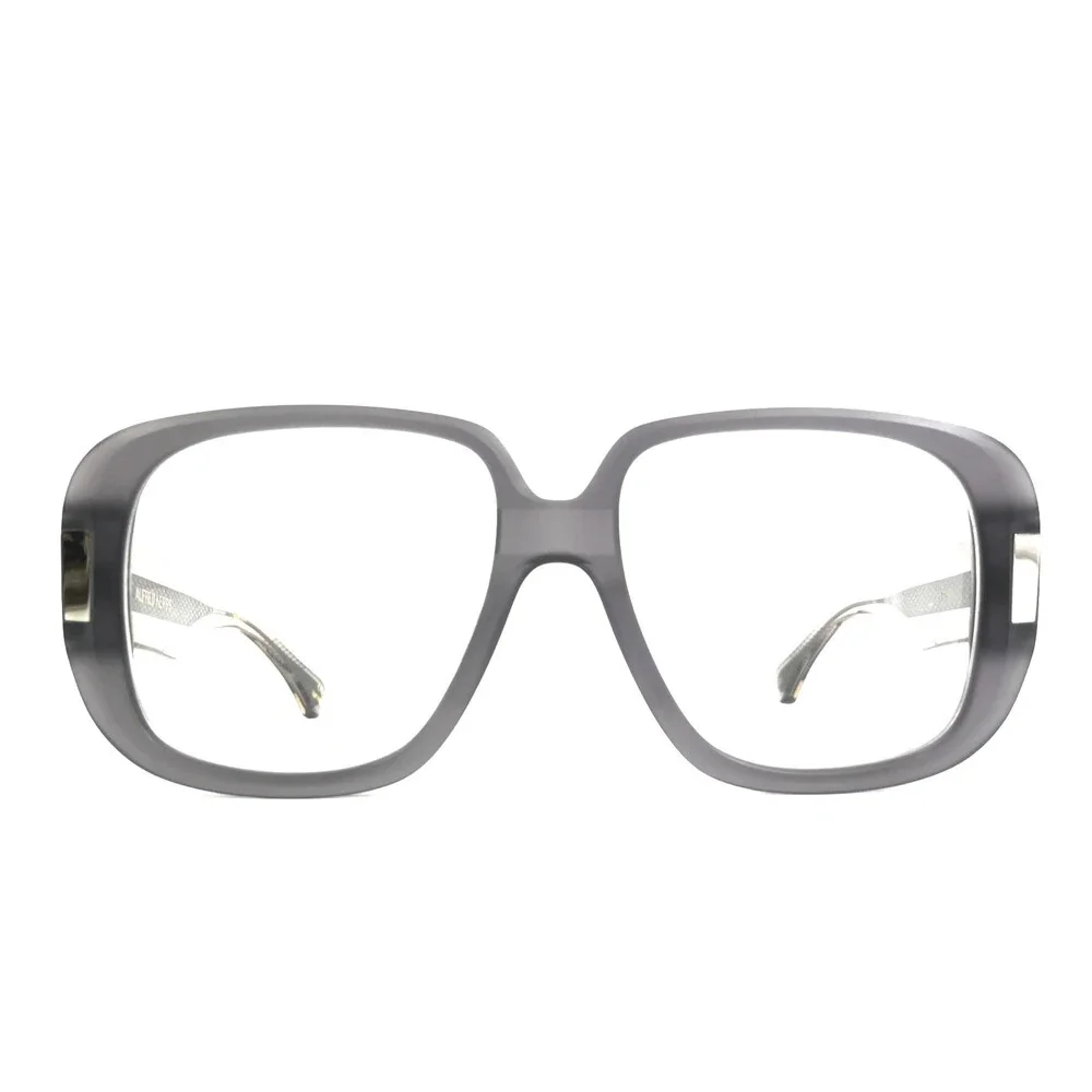 Alfred Kerbs Eyeglasses Frames CARI GY Clear Dark Gray Silver Square 55-17-141